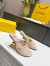 Fendi First Sandals 95mm In Poudre Calfskin