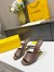 Fendi First Sandals 95mm In Dark Brown Calfskin