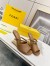 Fendi First Sandals 95mm In Light Brown Calfskin