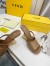 Fendi First Sandals 95mm In Light Brown Calfskin