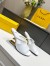 Fendi First Sandals 95mm In White Calfskin