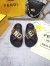 Fendi Fendigraphy Slides In Black Calfskin