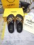 Fendi Fendigraphy Slides In Black Calfskin