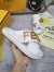 Fendi Fendigraphy Slides In White Calfskin