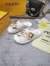 Fendi Fendigraphy Slides In White Calfskin