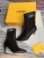 Fendi Leather And Stretch Fabric Ankle Boots