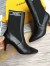 Fendi Leather And Stretch Fabric Ankle Boots