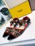 Fendi Multicolour Fabric Sabots Flat Sandals