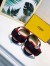 Fendi Multicolour Fabric Sabots Flat Sandals