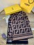 Fendi Brown Wool And Silk Scarf 