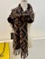 Fendi Brown Cashmere FF Long Scarf