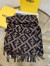 Fendi Brown Cashmere FF Long Scarf