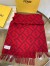 Fendi Red Cashmere FF Long Scarf