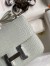 Hermes Constance 18 Handmade Bag in Gris Neve Matte Alligator Leather