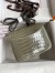 Hermes Constance 18 Handmade Bag In Grey Shiny Alligator Leather