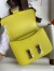 Hermes Constance 18 Handmade Bag In Lime Epsom Calfskin 