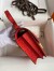 Hermes Constance 18 Handmade Bag In Red Ostrich Leather