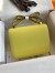 Hermes Constance 24 Handmade Bag In Lime Epsom Calfskin