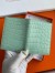 Hermes MC² Euclide Card Holder in Vert D'eau Matte Alligator Leather 