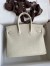 Hermes Birkin 25 Retourne Handmade Bag In Beton Matte Alligator Leather