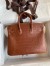 Hermes Birkin 25 Retourne Handmade Bag In Gold Matte Alligator Leather