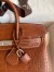 Hermes Birkin 25 Retourne Handmade Bag In Gold Matte Alligator Leather