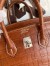 Hermes Birkin 25 Retourne Handmade Bag In Gold Matte Alligator Leather