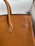 Hermes Birkin 25 Retourne Handmade Bag In Gold Barenia Calfskin