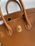 Hermes Birkin 25 Retourne Handmade Bag In Gold Barenia Calfskin