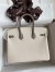 Hermes HSS Birkin 25 Bicolor Bag in Craie and Gris Asphalt Epsom Calfskin