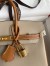 Hermes HSS Birkin 25 Bicolor Bag in Trench and Gold Epsom Calfskin