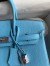 Hermes Birkin 25 Retourne Handmade Bag In Blue Aztec Chevre Mysore Leather