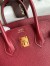 Hermes Birkin 25 Retourne Handmade Bag In Bordeaux Clemence Leather