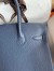 Hermes Birkin 25 Retourne Handmade Bag In Blue Saphir Clemence Leather