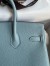 Hermes Birkin 25 Retourne Handmade Bag In Ciel Clemence Leather 