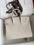 Hermes Birkin 25 Retourne Handmade Bag In Craie Clemence Leather