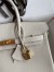 Hermes Birkin 25 Retourne Handmade Bag In Craie Clemence Leather