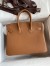 Hermes Birkin 25 Retourne Handmade Bag In Gold Clemence Leather