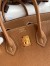 Hermes Birkin 25 Retourne Handmade Bag In Gold Clemence Leather