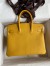 Hermes Birkin 25 Retourne Handmade Bag In Jaune Ambre Clemence Leather