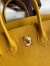 Hermes Birkin 25 Retourne Handmade Bag In Jaune Ambre Clemence Leather