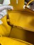 Hermes Birkin 25 Retourne Handmade Bag In Jaune Ambre Clemence Leather