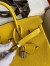 Hermes Birkin 25 Retourne Handmade Bag In Jaune de Naples Clemence Leather