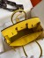 Hermes Birkin 25 Retourne Handmade Bag In Jaune de Naples Clemence Leather