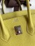 Hermes Birkin 25 Retourne Handmade Bag In Jaune Poussin Clemence Leather