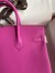 Hermes Birkin 25 Retourne Handmade Bag In Magnolia Clemence Leather 