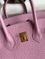 Hermes Birkin 25 Retourne Handmade Bag In Mauve Sylvestre Clemence Leather