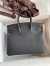 Hermes Birkin 25 Retourne Handmade Bag In Black Clemence Leather