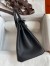 Hermes Birkin 25 Retourne Handmade Bag In Black Clemence Leather
