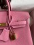 Hermes Birkin 25 Retourne Handmade Bag In Pink Clemence Leather
